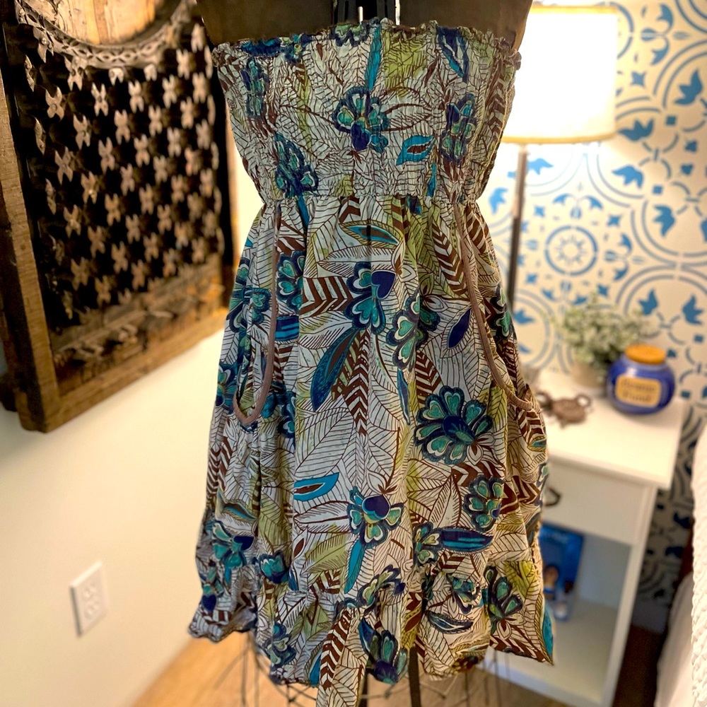 American Rag babydoll Ruched dress with pockets Sz M/L